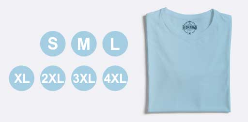 tersedia variasi ukuran kaos mulai dari S sampai 4XL